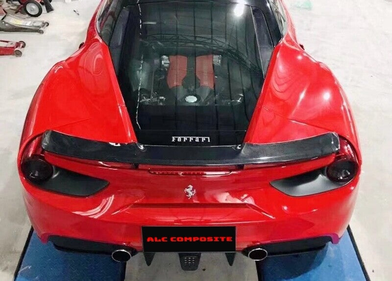 Fit For Ferrari 488 GTB NVTC Style Carbon Fiber Rear Spoiler Wing (Bolt On)