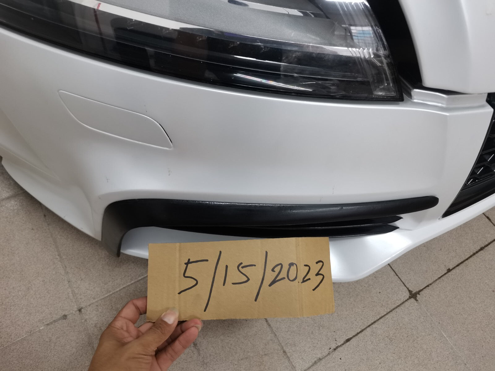 Fit For Audi TTRS MK2 8J Front Bumper FRP Non Painted L Canard Bumper Trim