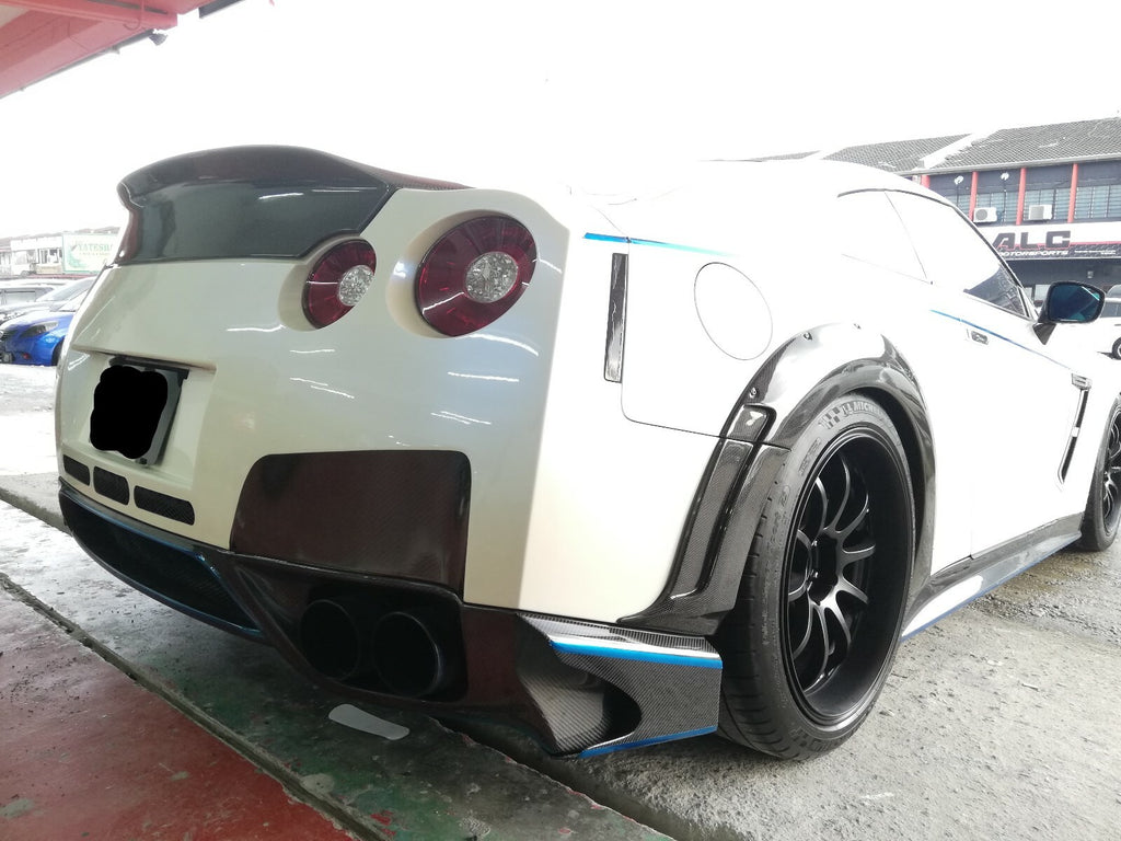 Fit For Nissan GTR rear bumper Carbon Fiber Rear Side Air Shroud