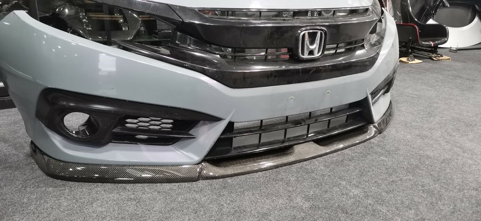 Fit For Honda Civic 10th Generation FC SCStyle Front Bumper Lip Carbon Fiber 4DR