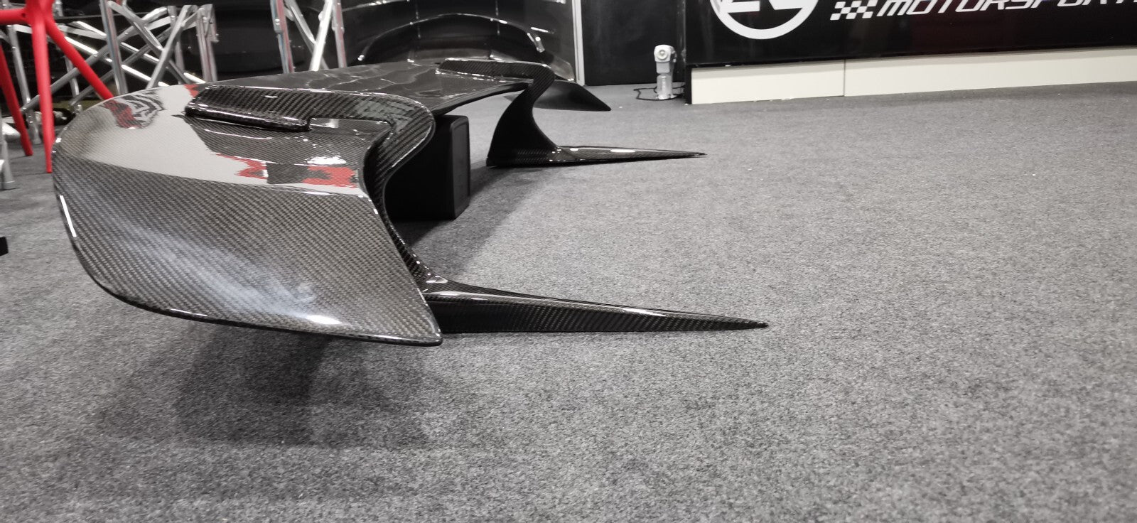 Carbon Fiber Swan Neck Rear Wing Fit For Nissan GTR R35 (FOR STOCK REAR BONNET)
