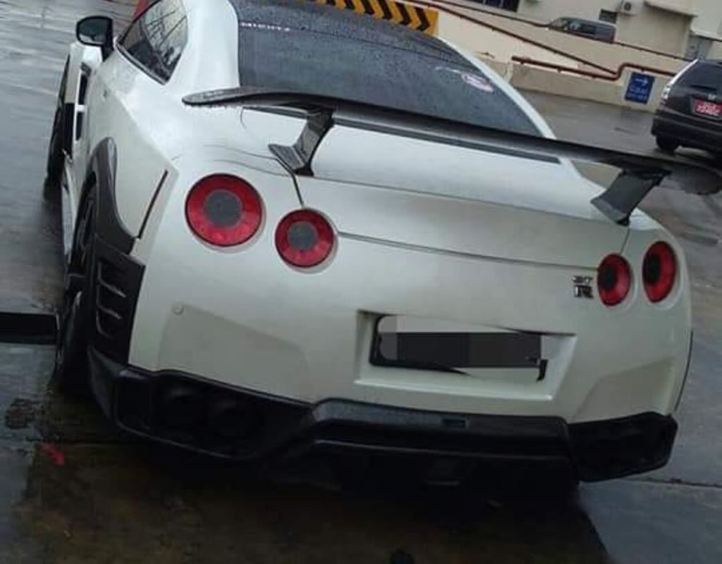 Fit For Nissan GTR R35 09-20 Esprit Style Carbon Fiber Rear Spoiler Wing 
