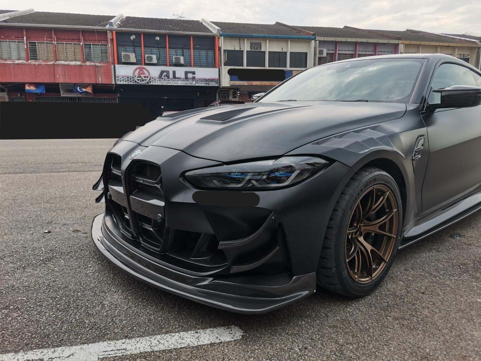 FIT FOR BMW DRY CARBON FRONT LIP W undertray diffuser G80/G82/G83 M4 M3 GT4