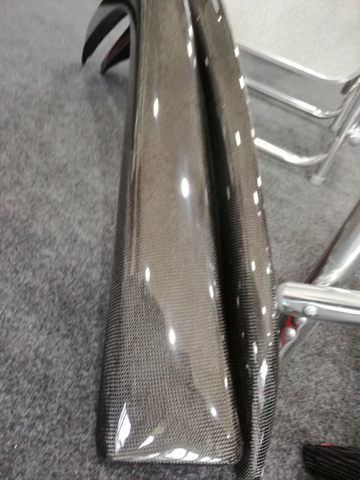 Fit For Ferrari 458 NVT Style Carbon Fiber Front Bumper Lower Under Lip Spoiler