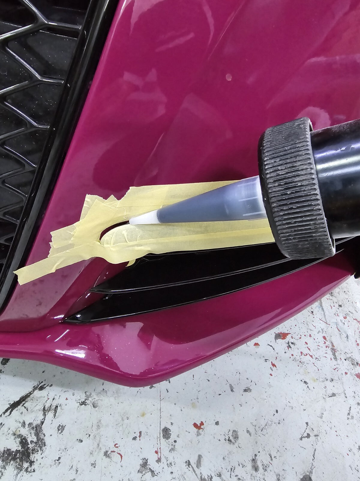 Fit for Audi TTRS MK2 8J Front Bumper FRP Painted Gloss Black L Canard Trim
