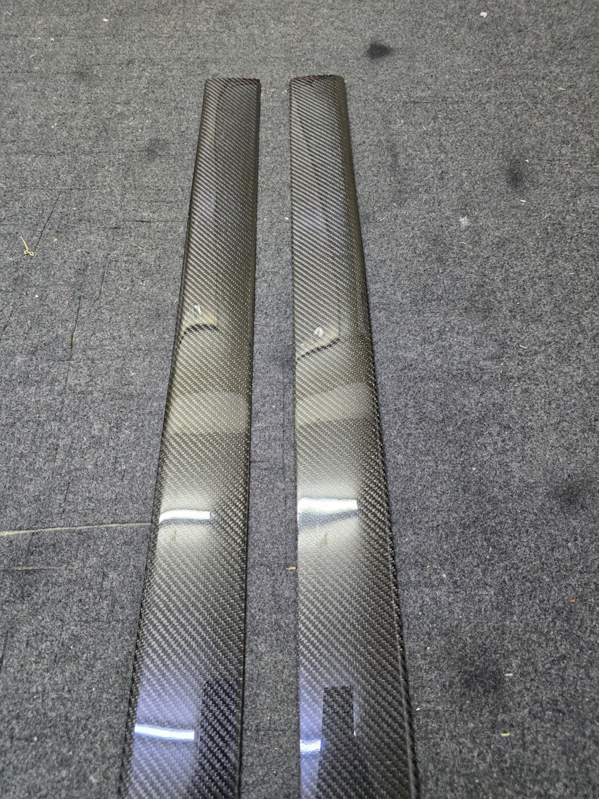 Fit For Audi TTRS MK2 Carbon Fiber Side Diffuser Extension Lip/Skirt ALC Design