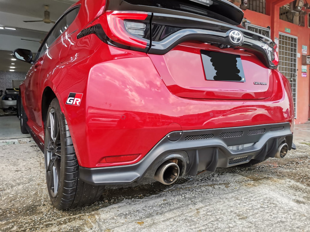 Fit for Toyota Yaris GR V Style Rear Bumper Lower Diffuser/Valance FRP Material