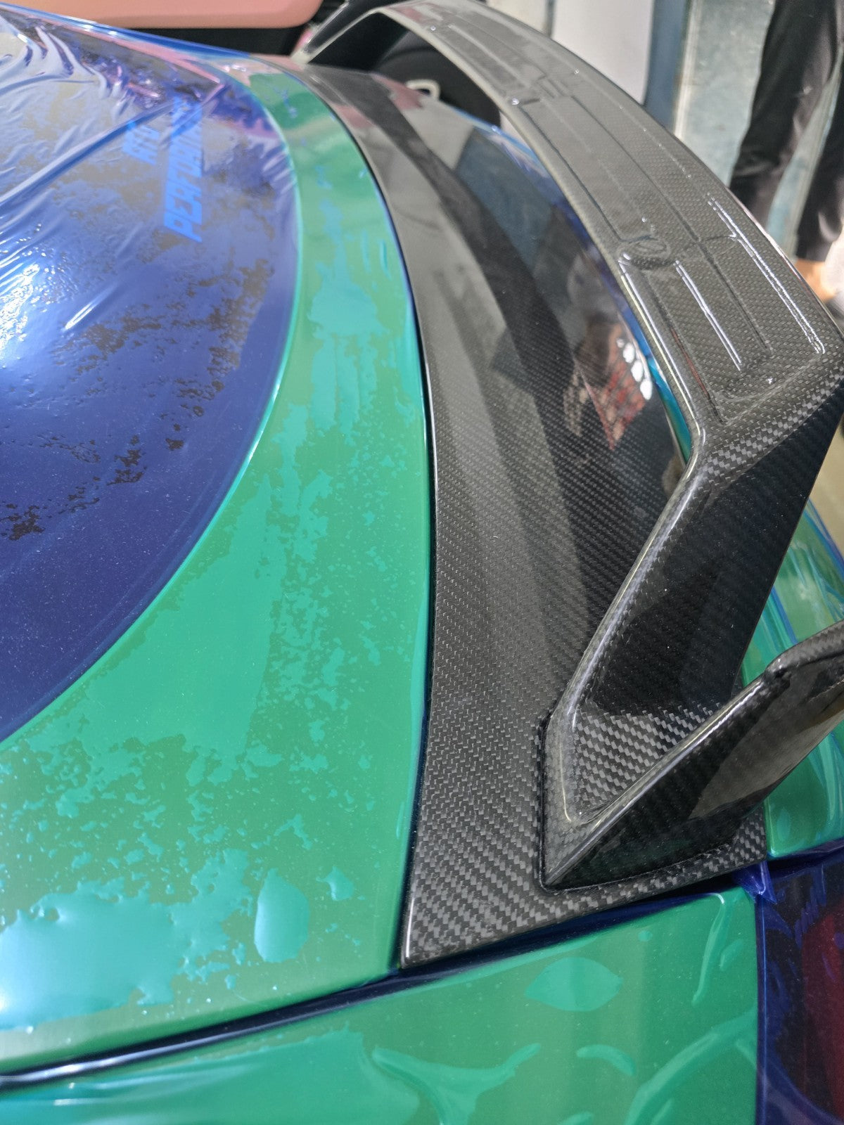 Fit For Audi TTRS Mk2 8J ALC Composite Carbon Fiber Big Race Wing Spoiler Set