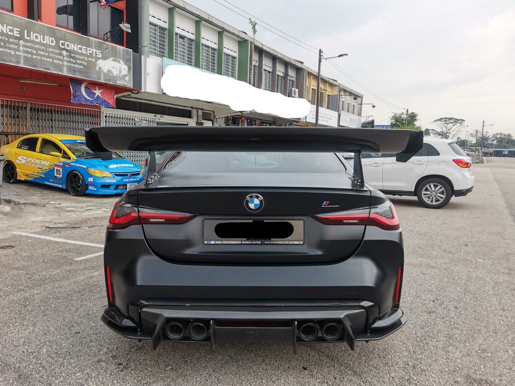 Fit For BMW G80/G82 M3/M4 Dry Carbon ALC Composite GT4 Rear Wing UPGRADED Ver. 2