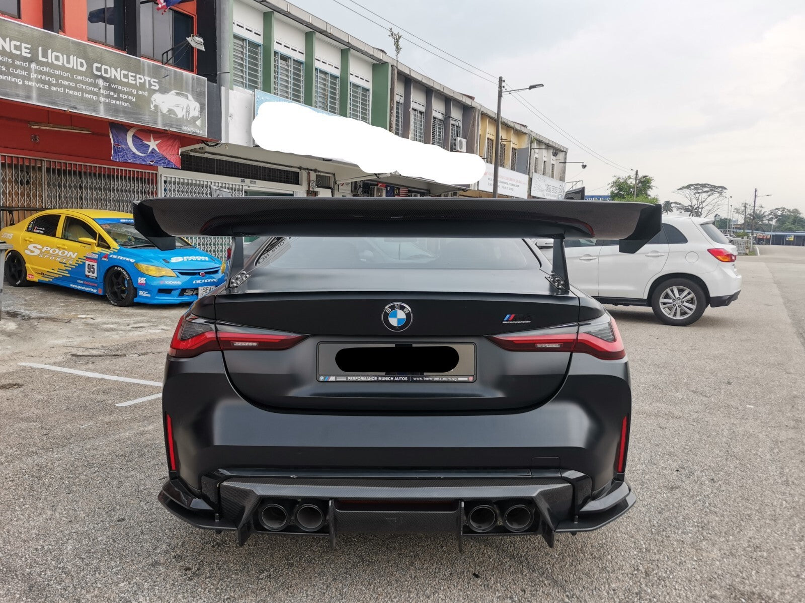 Fit For BMW G80/G82 M3/M4 Dry Carbon ALC Composite GT4 Rear Wing UPGRADED Ver. 2