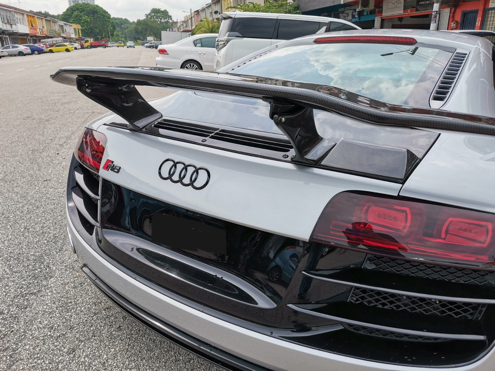 ALC Carbon Rear Wing Trunk Spoiler (Revised Ver.) Fit For Audi R8 V8 V10 08-15