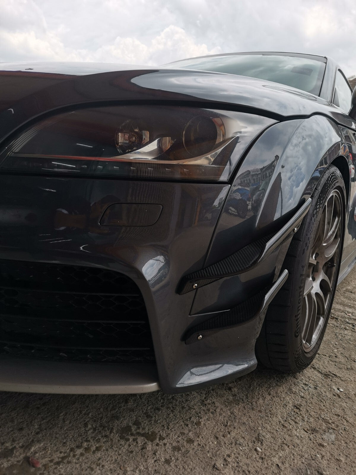 For Audi TTRS MK2 carbon front lip/side lip/ rear diffuser/L canard/canard