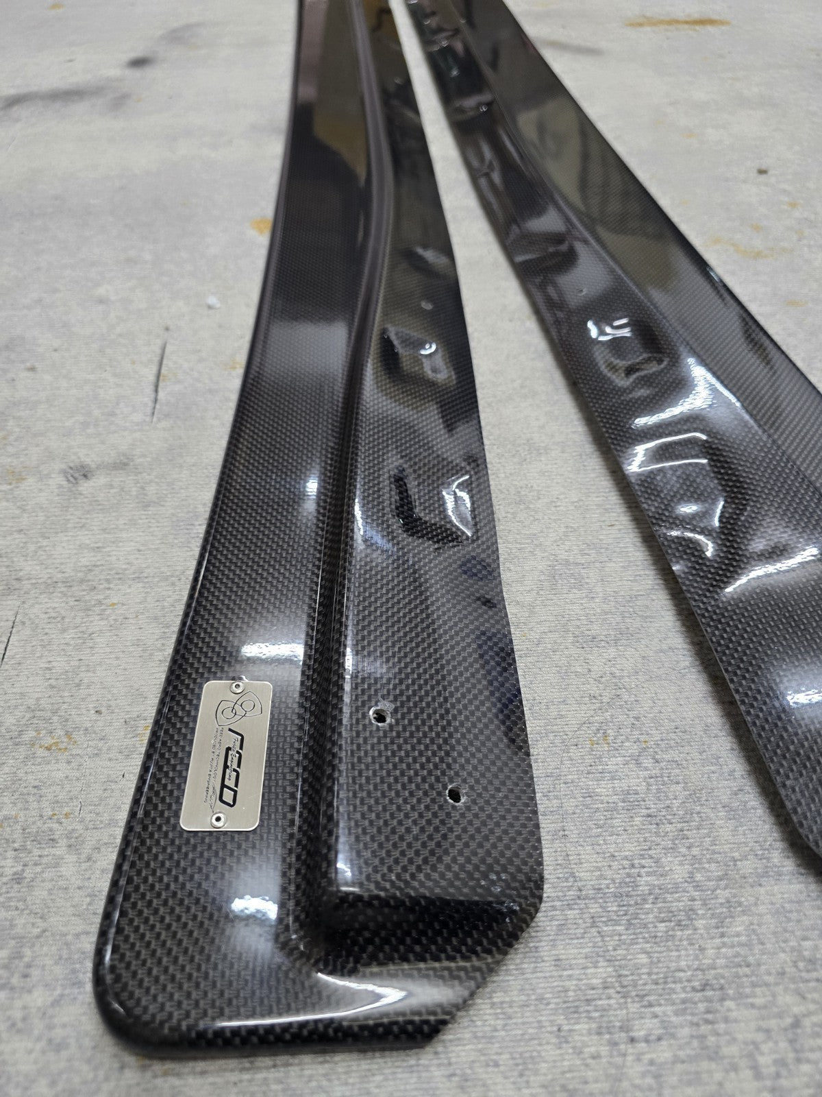 Fit For Mazda FD3S RX7 FEED Fujita Carbon Fiber Side Skirts Splitter Lip JAPAN
