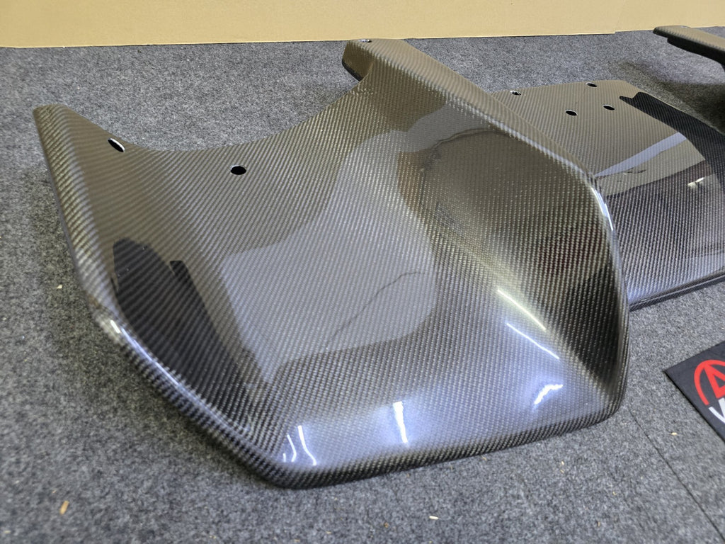 Fit For Audi R8 08-15 Rear Bumper Diffuser/Valance 3pc Add On Set Lip