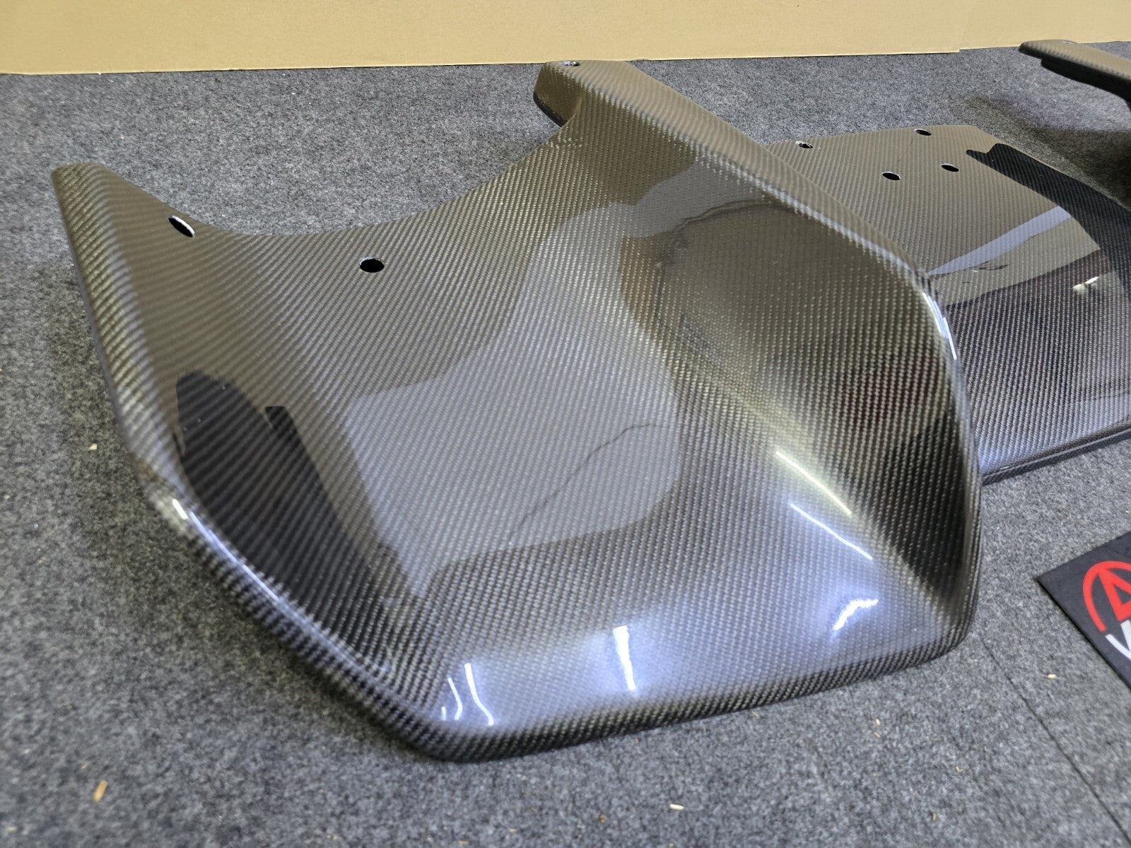 Fit For Audi R8 08-15 Rear Bumper Diffuser/Valance 3pc Add On Set Lip