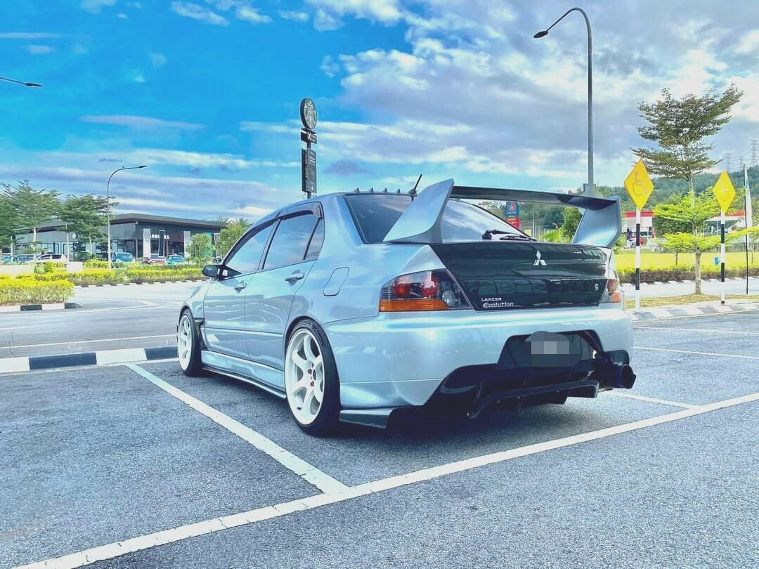 FIT FOR MITSUBISHI EVO 9 CT9A CARBON FIBER REAR BUMPER LOWER DIFFUSER VA STYLE 