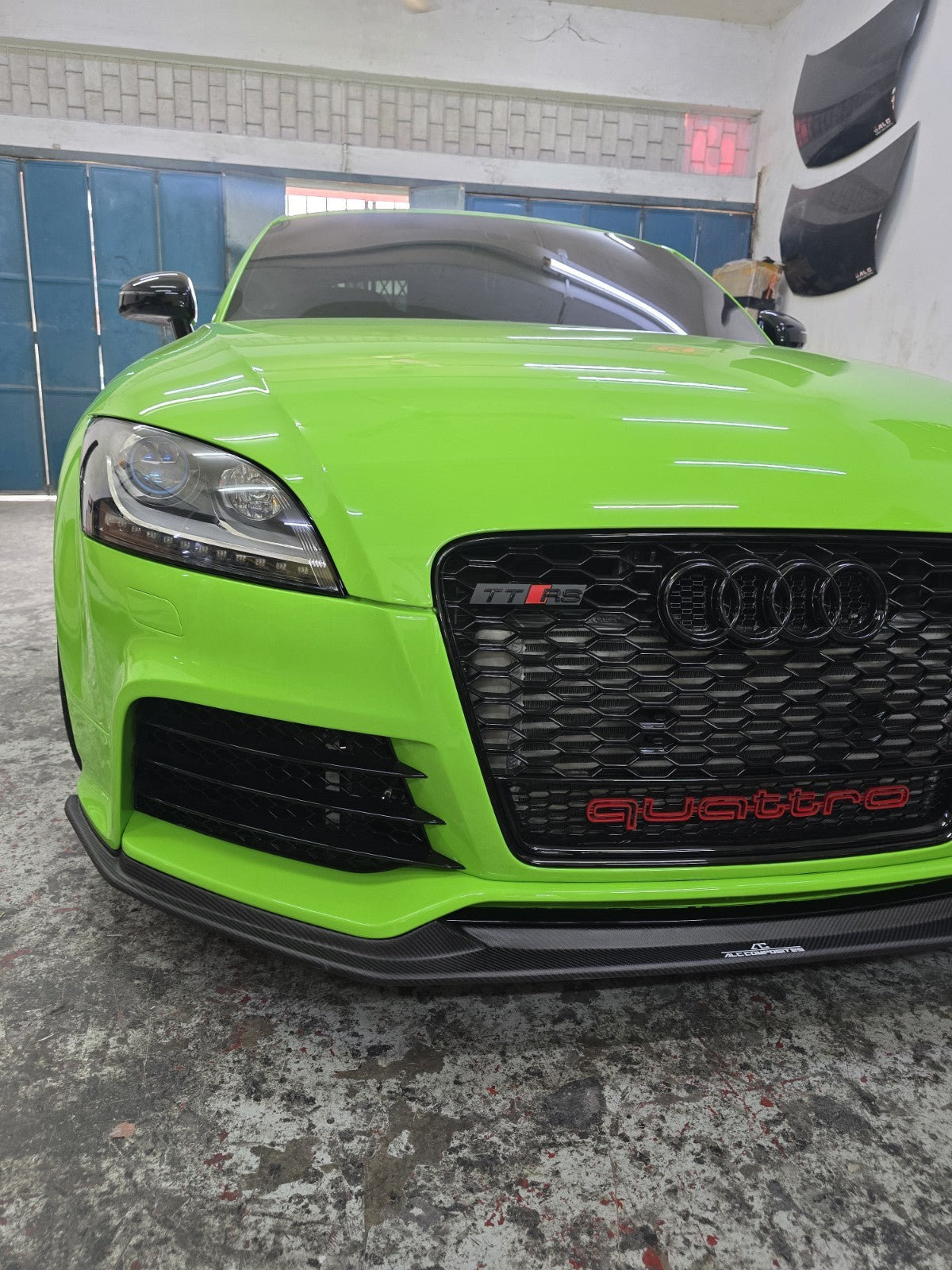Fit For Audi TTRS Mk2 8J ALC Front Bumper Carbon Fiber Lower Lip