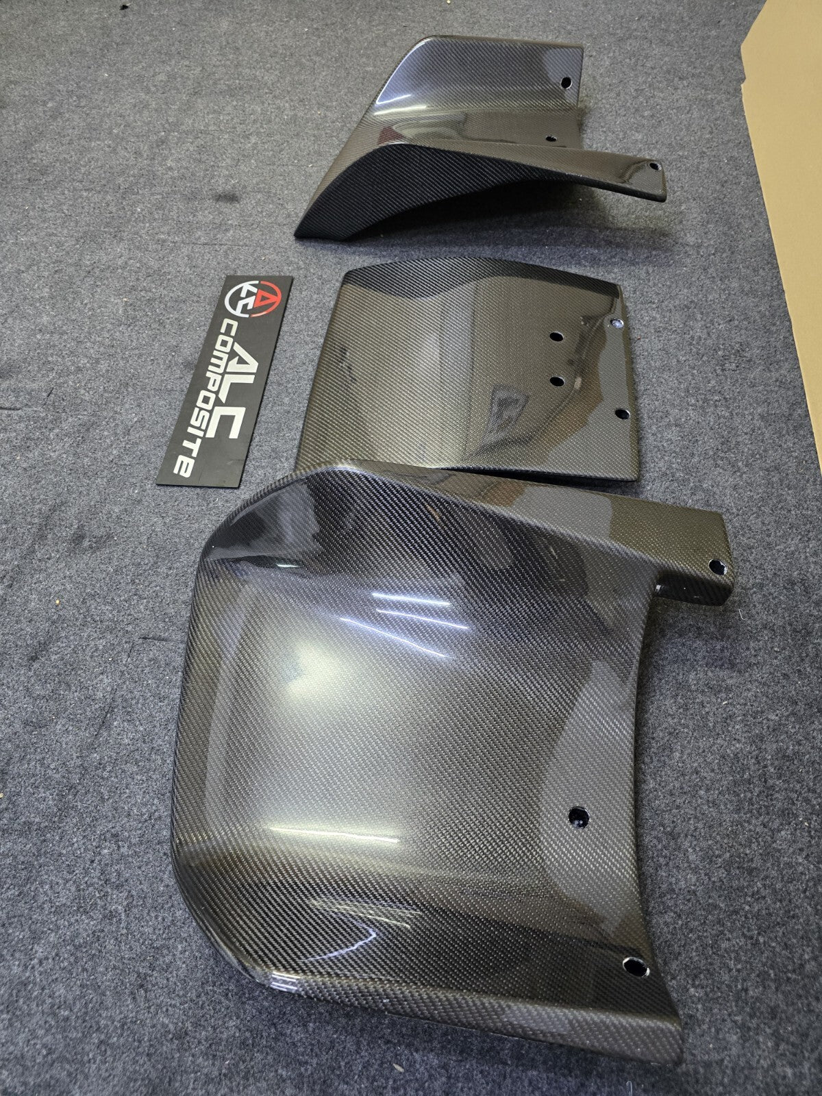 Fit For Audi R8 08-15 Rear Bumper Diffuser/Valance 3pc Add On Set Lip