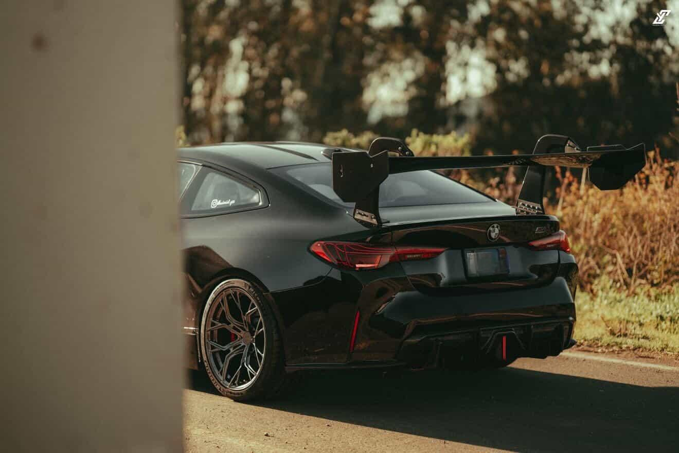 BMW G82 M4 GT3 Carbon Fiber Wing – Swan Neck Dry Carbon Aero Kit by ALC Composite