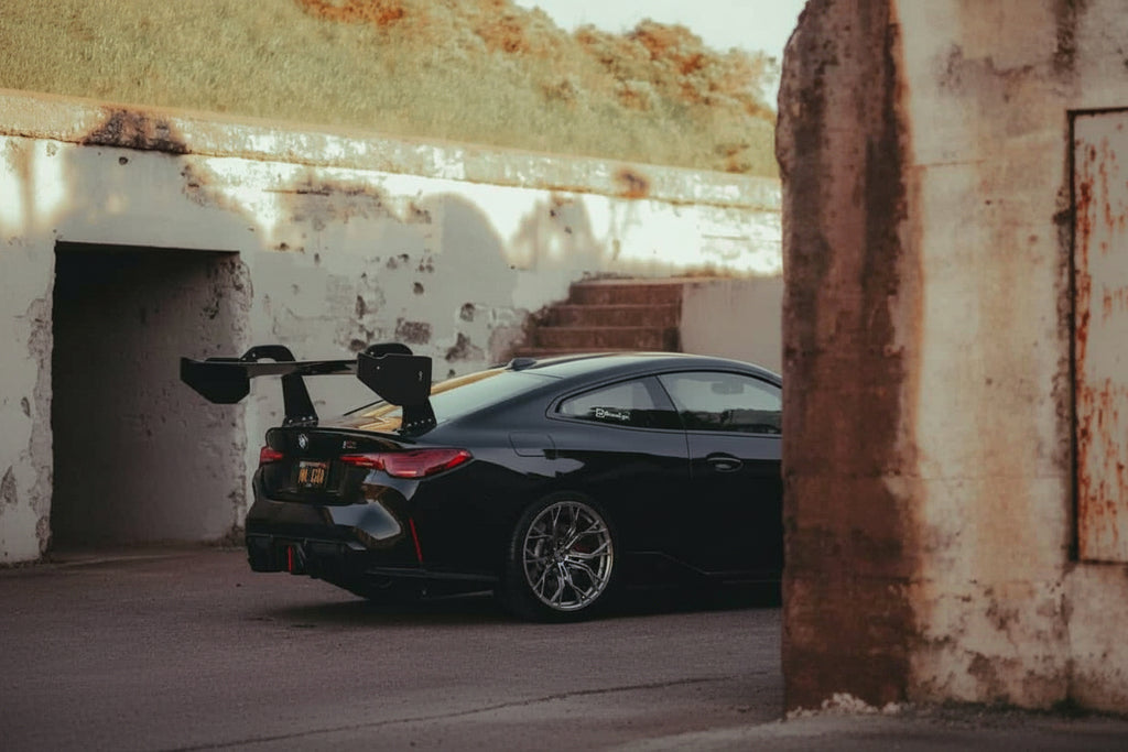 BMW G82 M4 GT3 Carbon Fiber Wing – Swan Neck Dry Carbon Aero Kit by ALC Composite