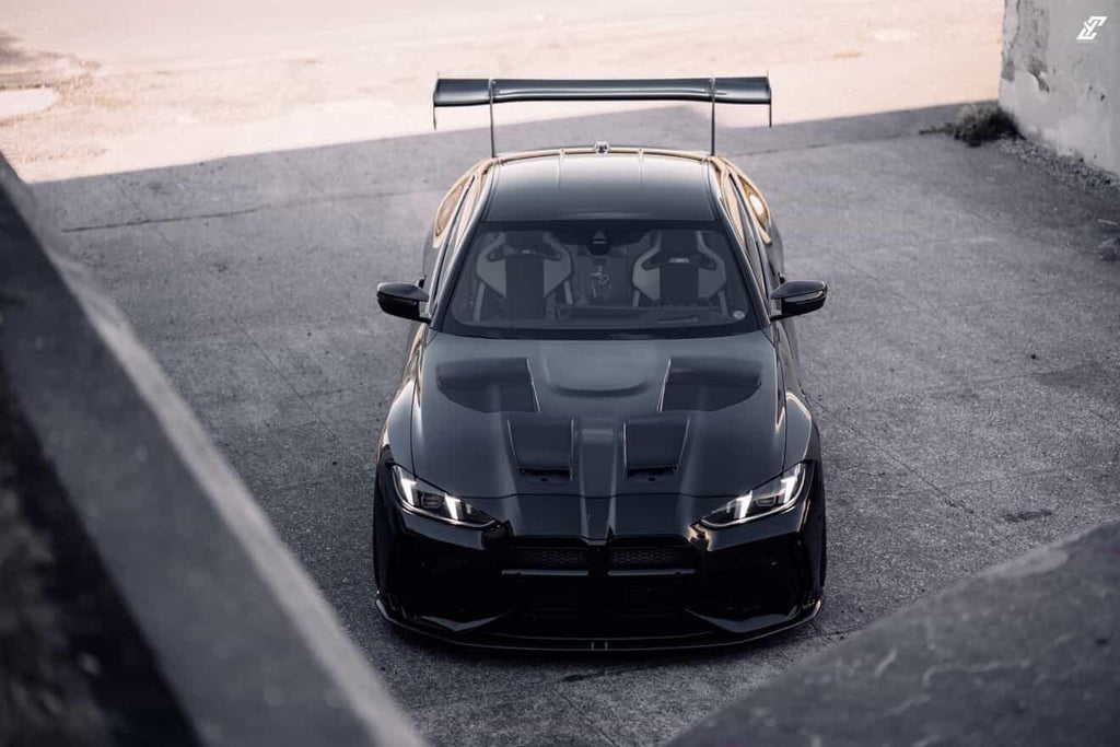 BMW G82 M4 GT3 Carbon Fiber Wing – Swan Neck Dry Carbon Aero Kit by ALC Composite