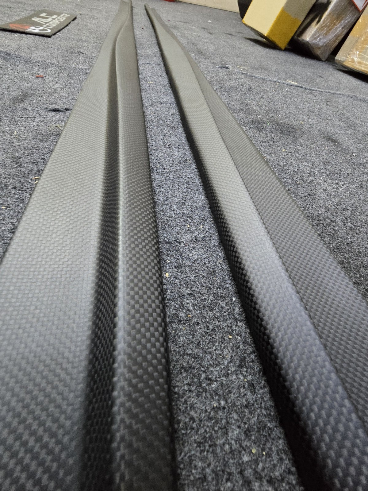 Fit For Honda Civic FD2R ALC Dry Carbon Side Extension Skirt/Lower Lip